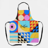 Tablier Gras Abstrait géométrique Customisé (Recto)