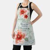 Tablier Gras Aquarelle Peonies nées dans le jardin (Insitu)