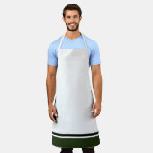 Tablier Gras Forêt Vert Black Racing Grandes Sur Blanc (Porté)