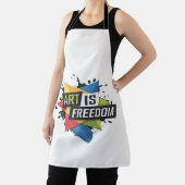 Tablier Gras "L'art est la liberté" Design d'expression cr (Insitu)