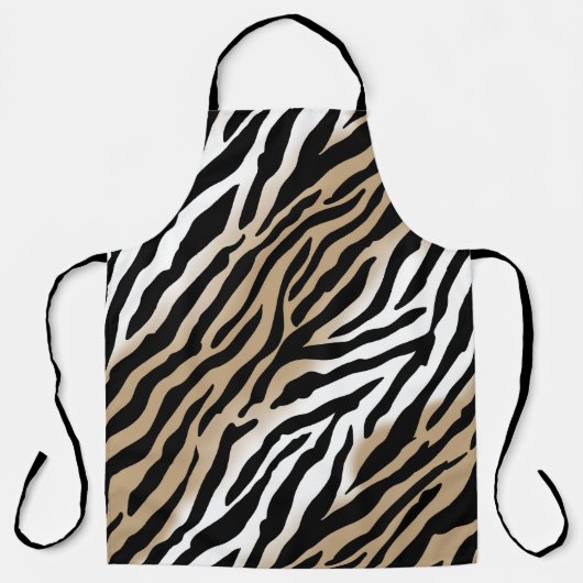 Tablier Gras moderne Tribal Zebra Imprimer (Recto)