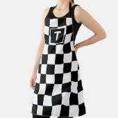 Tablier Gras Monogramme Noir Blanc À damiers Motif (Insitu)