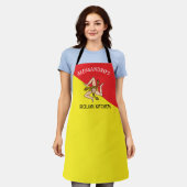 Tablier Gras Sicile Sicilienne Drapeau Rouge et Jaune Apro (Porté)