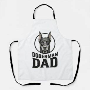 Tablier Gravure Papa Doberman Vintage Design pour amateur