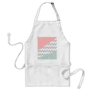 Tablier Gray Chevron Mint et Coral