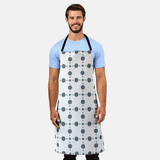 Tablier Gray Polka Dots, Polka Dot Pattern, Dots (Porté)
