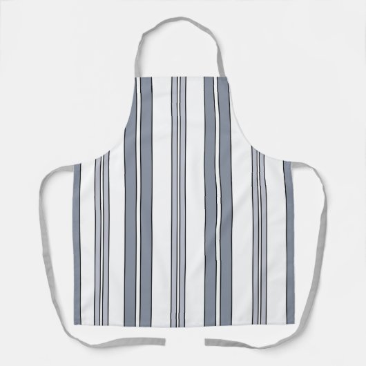 Tablier Gray Stripes Baker Chef (Recto)