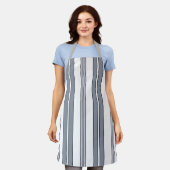 Tablier Gray Stripes Baker Chef (Porté)