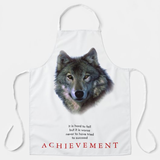 Tablier Gray Wolf Motivational Unique (Recto)
