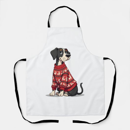Tablier Great Dane Christmas Sweat chien (Recto)