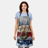 Tablier Great Pyrenees Christmas Red Truck Holiday (Porté)