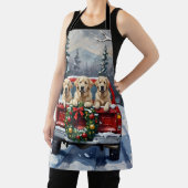 Tablier Great Pyrenees Christmas Red Truck Holiday (Insitu)