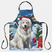 Tablier Great Pyrenees Winter Wonderland Noël Joie (Recto)