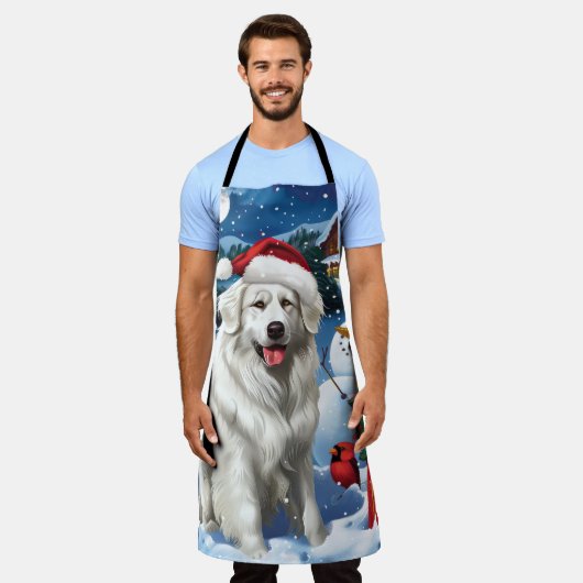 Tablier Great Pyrenees Winter Wonderland Noël Joie (Porté)