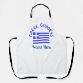 Tablier Greek Goddess and Flag of Greece Personalized  (Recto)