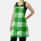 Tablier Green and White Bold Checkered Plaid Design (Insitu)