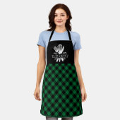 Tablier Green and White Tartan Plaid Pattern (Porté)