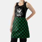 Tablier Green and White Tartan Plaid Pattern (Insitu)