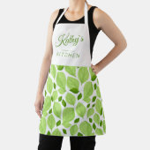 Tablier Green Basil Herb Leaf Motif Nom botanique (Insitu)