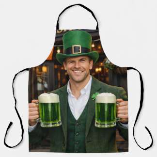 Tablier Green Beer Irish All-Over Print Apron number 2