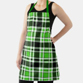 Tablier Green Black White Flannel Tartan Pattern Design