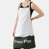 Tablier green Cucking Frazy jeu de mots comme Nucking Futs (Insitu)