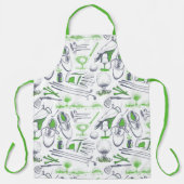 Tablier Green Golf Icons Motif (Recto)