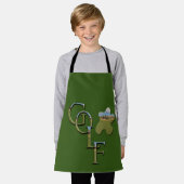 Tablier Green Interbound Golf Nom, Enfants Full Print Apro (Porté)