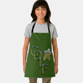 Tablier Green Interbound Golf Nom, Enfants Full Print Apro (Insitu)