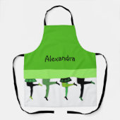 Tablier Green Irish Stepdancers Legs Comical (Recto)