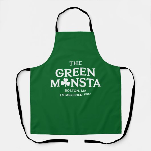 Tablier Green Monsta Boston Green Monstah cadeau de baseba (Recto)