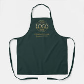 Tablier Green Personalized Apron with Logo Custom Uniform (Recto)