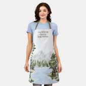 Tablier Green Pine Forest Family Lake House Cabine (Porté)