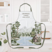 Tablier Green Pine Forest Family Lake House Cabine