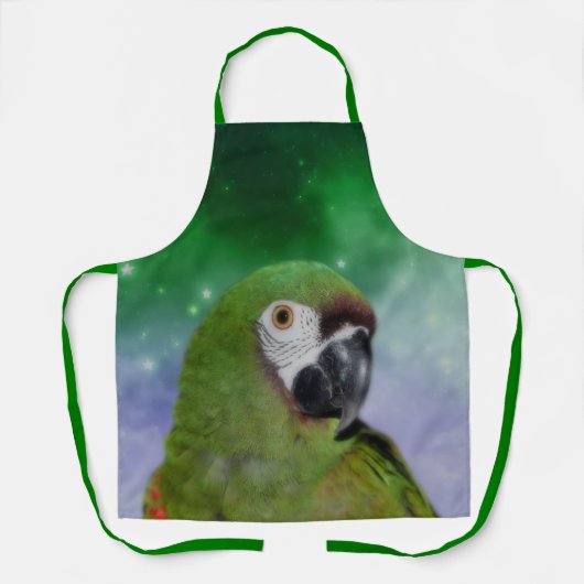 Tablier Green Severe Macaw Parrot Oiseau Art (Recto)
