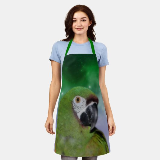 Tablier Green Severe Macaw Parrot Oiseau Art (Porté)