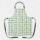 Tablier Green White Plaid Stripes (Recto)