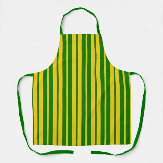 Tablier Green Yellow Stylish Stripes Pattern Design  (Recto)