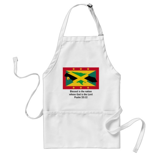 Tablier GRENADA JAMAICA APRON Bienheureuse écriture de la  (Devant)