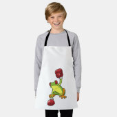 Tablier Grenouille à la boîte avec gants de boxe (Porté)