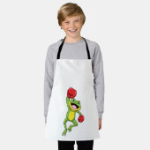 Tablier Grenouille à la boîte avec gants de boxe (Porté)