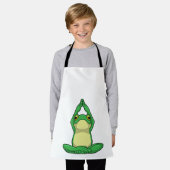 Tablier Grenouille au yoga en jambe croisée (Porté)