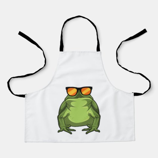Tablier Grenouille avec lunettes de soleil (Recto)