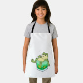 Tablier Grenouille avec verre de jus (Insitu)