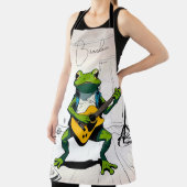 Tablier Grenouille cool jouer de la guitare dans le studio (Insitu)
