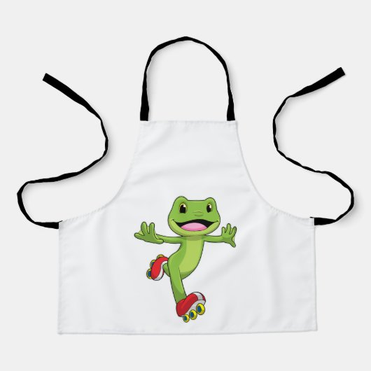 Tablier Grenouille en Patinage en ligne avec Roller skates (Recto)