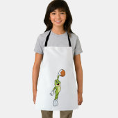 Tablier Grenouille en tant que joueur de basket-ball avec (Insitu)