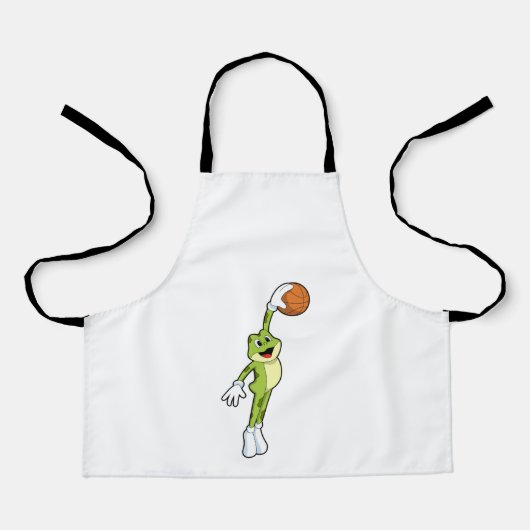 Tablier Grenouille en tant que joueur de basket-ball avec (Recto)