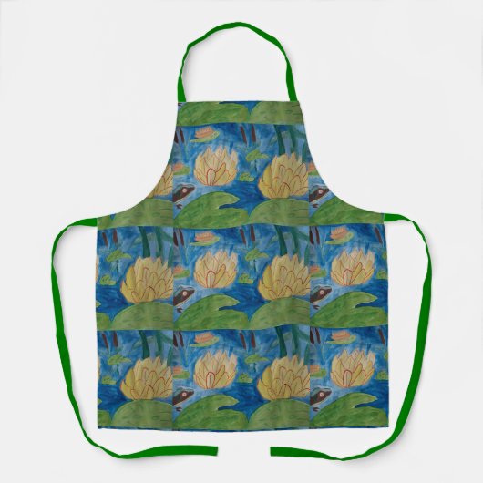 Tablier grenouille et Nénuphar (Recto)