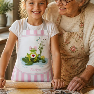 Tablier Grenouille Fantaisiste Enfant Personnalisée à Ra
